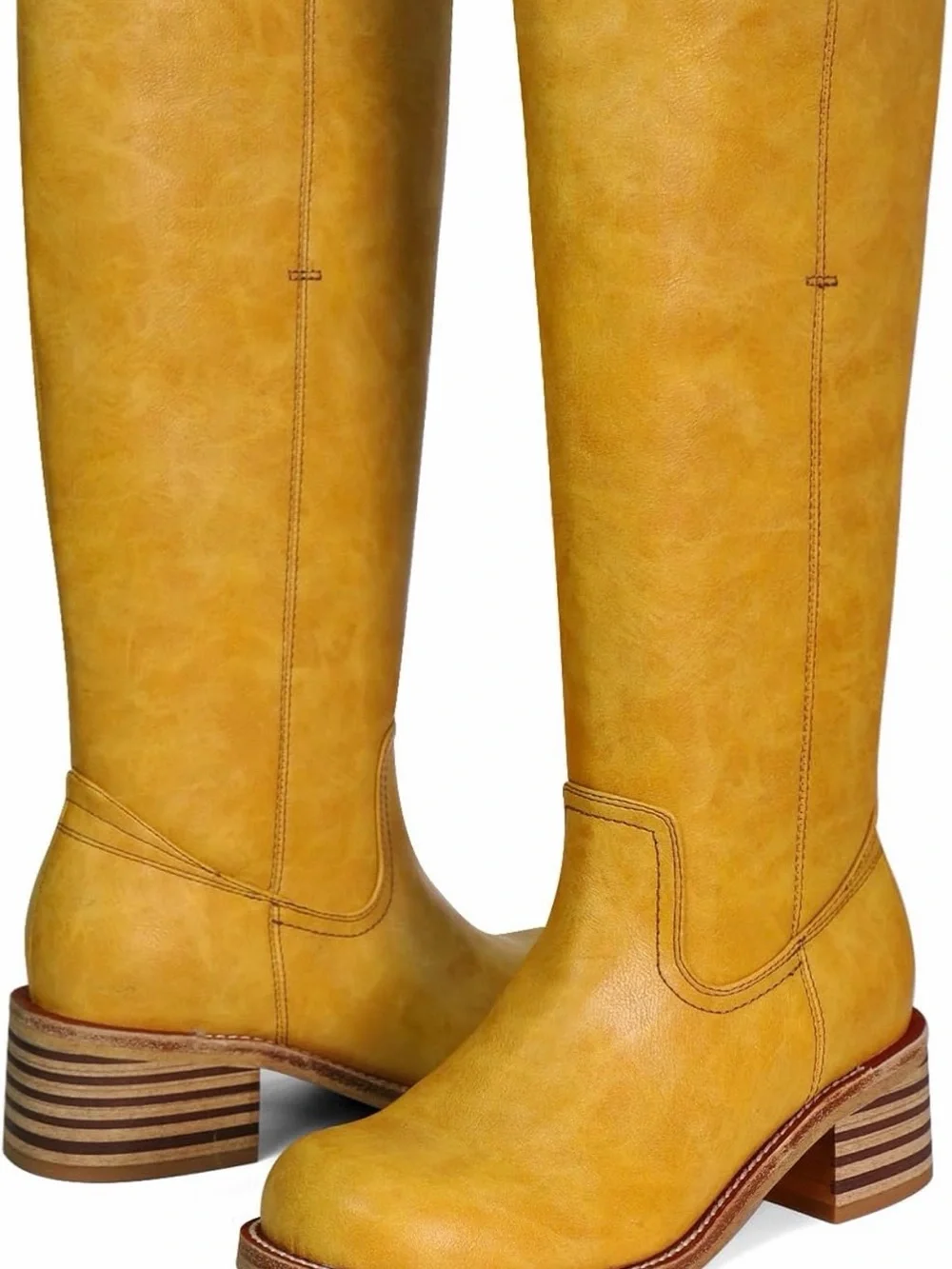 Classic Tall Women's Tan Leather Boot - Knee High - Size 9W